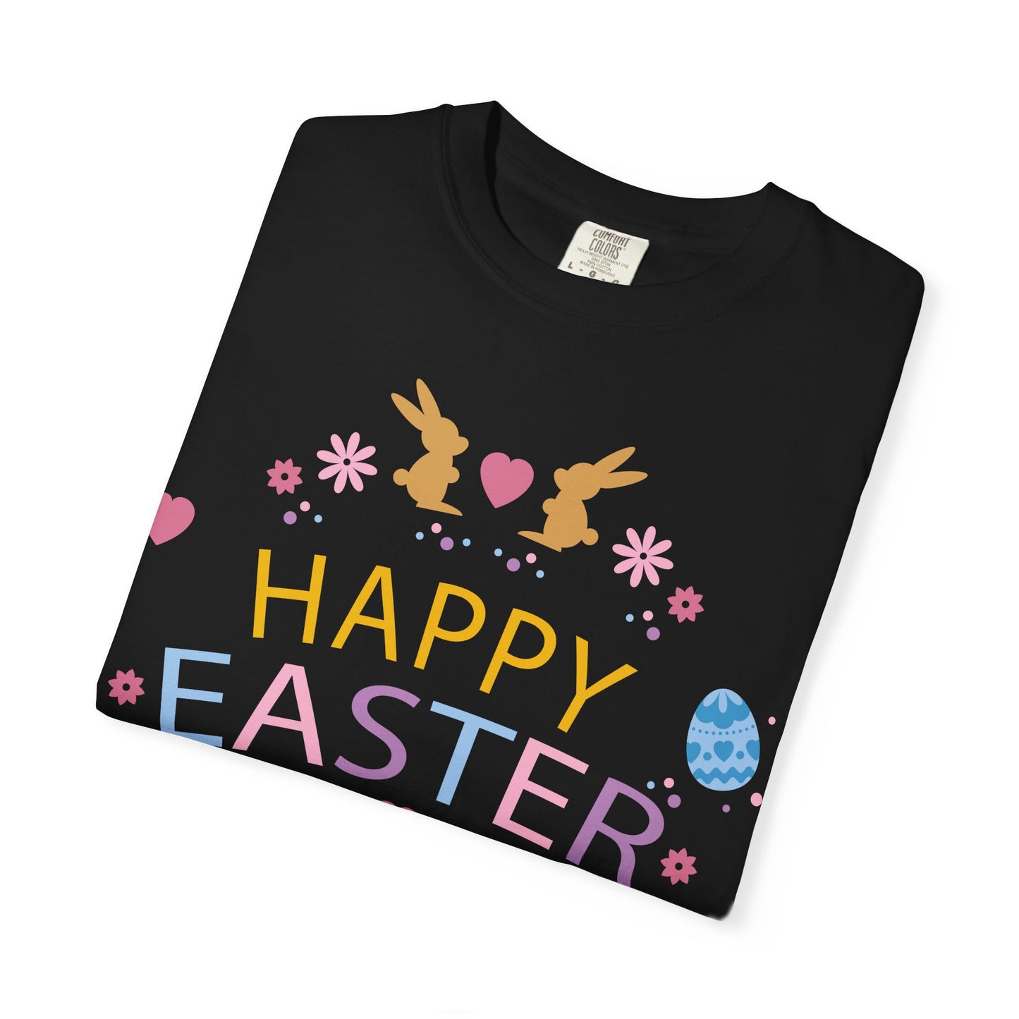 Easter Bunny Heart T-Shirt, Tee Shirt with Easter Signature, T Shirt with Easter Prints, Tee Shirt with Easter Design 2
