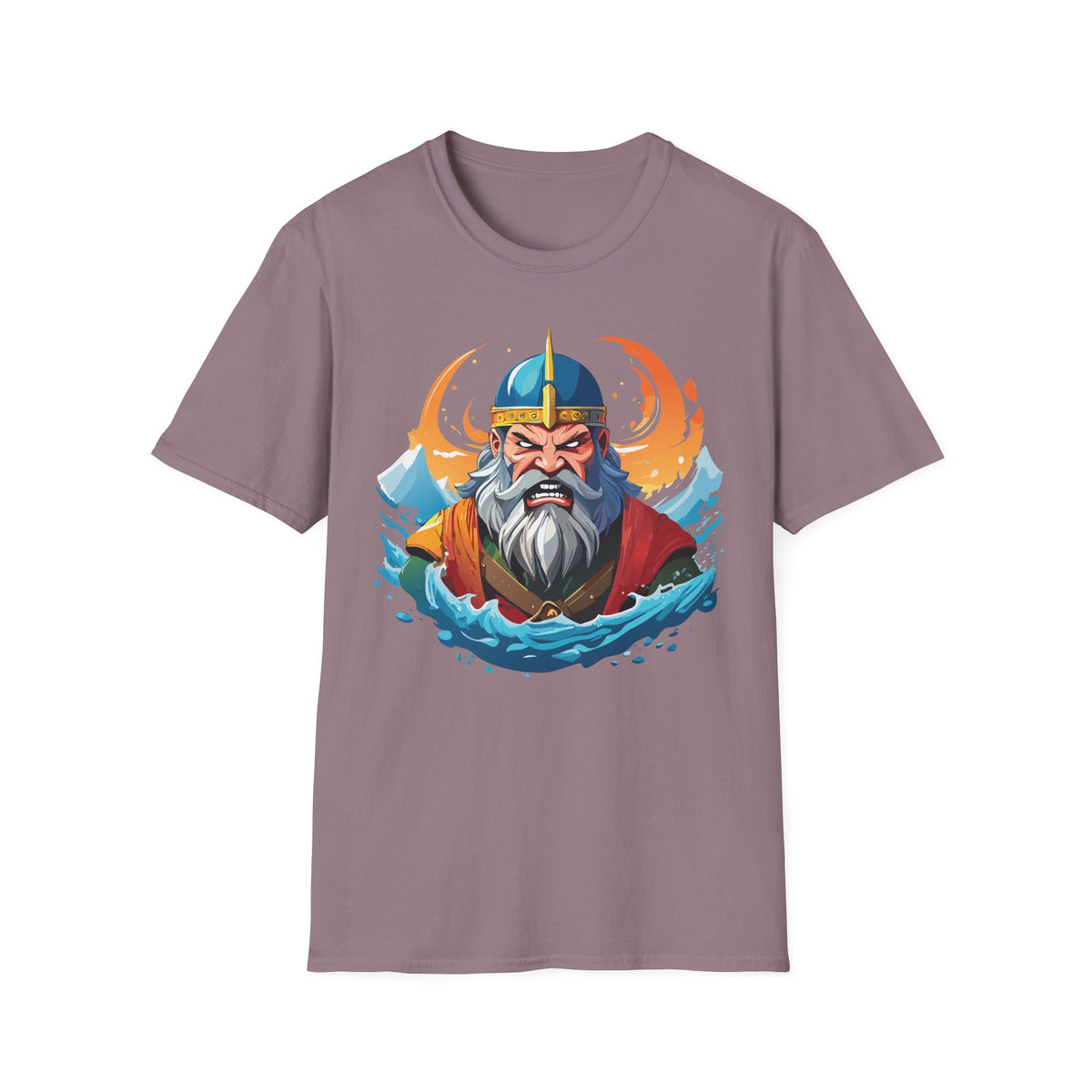 Viking Sea King T-Shirt | Norse Warrior Helmet Illustration
