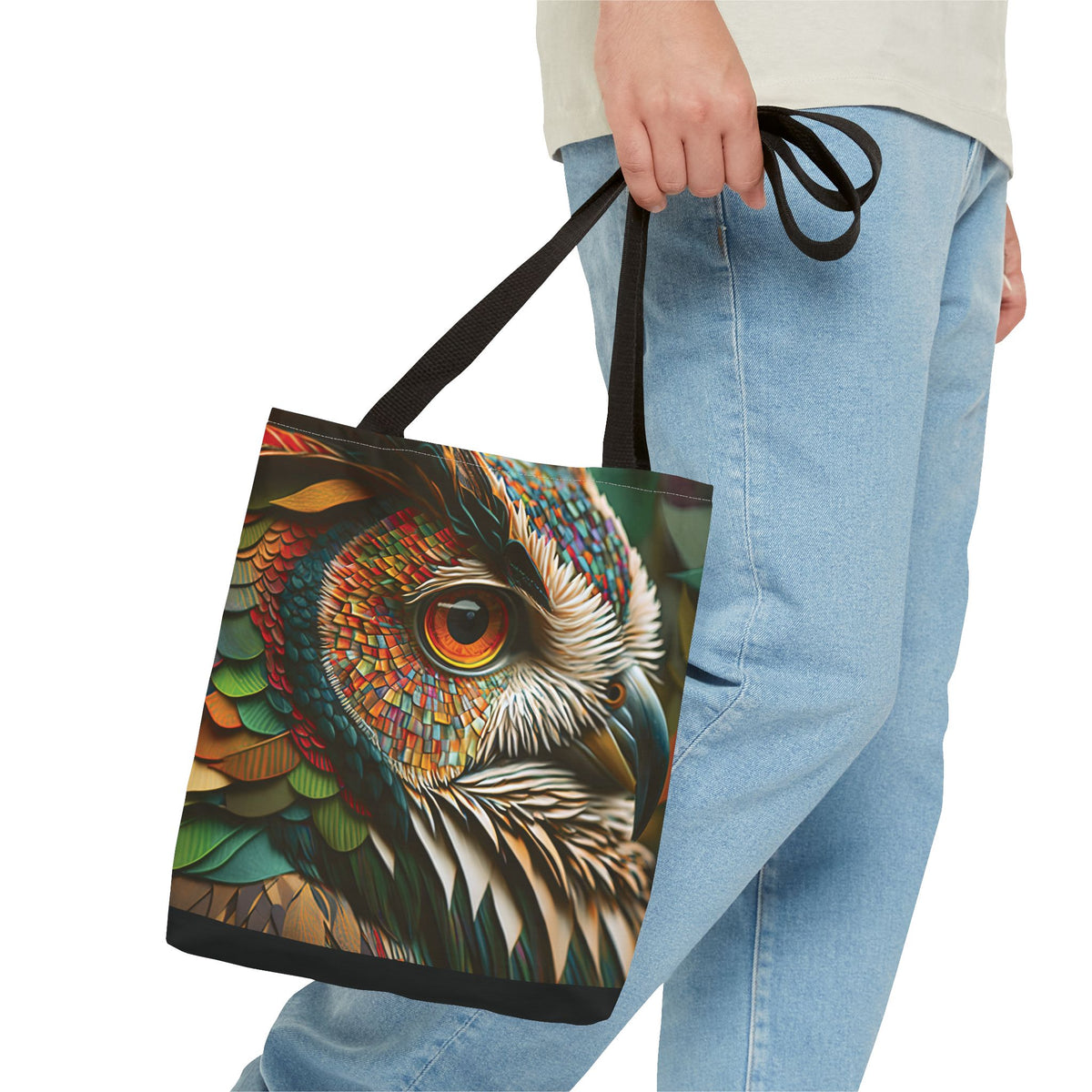 Bolsa de lona con estampados de animales 