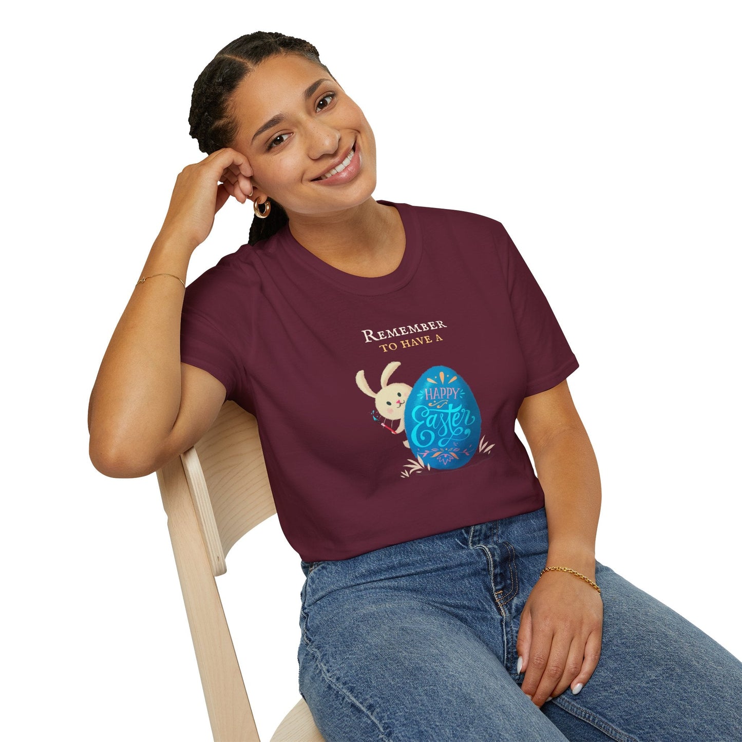 Easter Bunny Egg T Shirt Unisex Softstyle Tee With Easter Signature Prints And Design