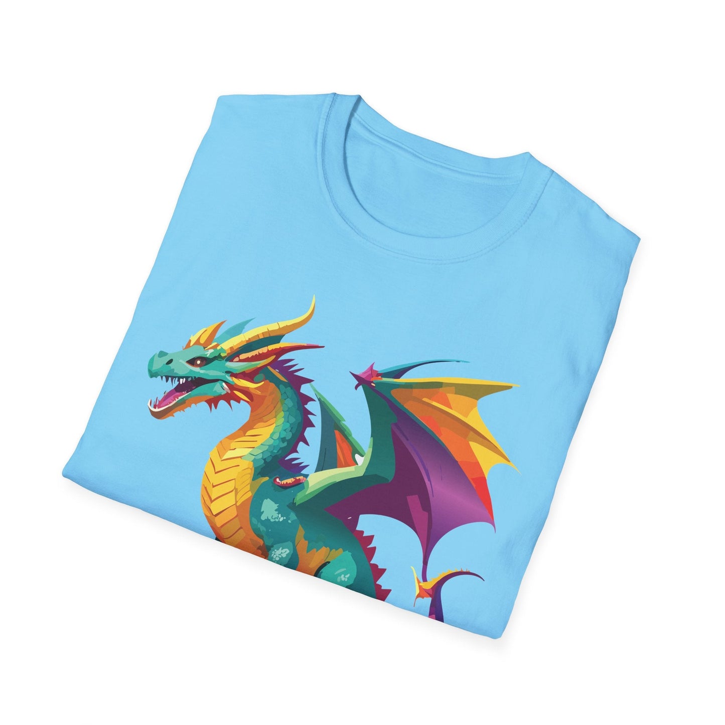 Dragon Graphic Unisex Cotton Softstyle Art Design Tee With Animals 10