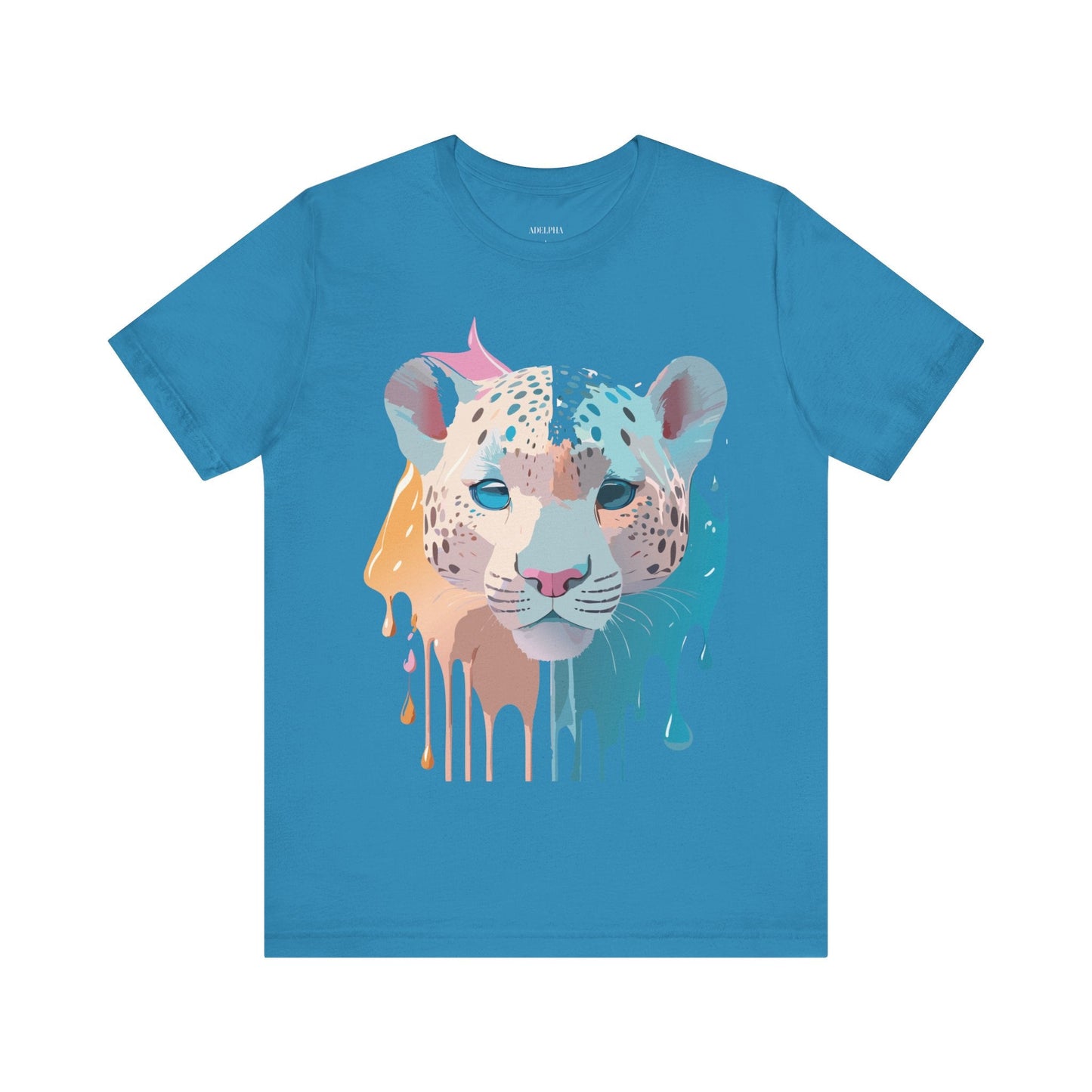 Adelpha Cheetah Graphic Tee Unisex Short Sleeve Art Design Shirt