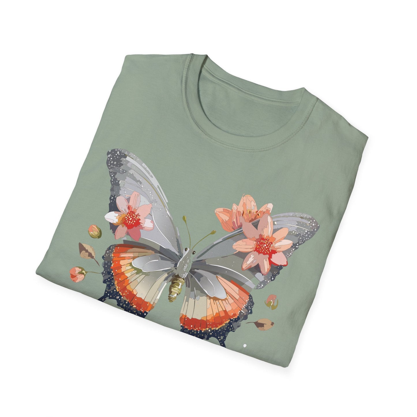 Monarch Butterfly T Shirt Unisex Softstyle Gildan 64000 100 Percent Ring Spun Cotton Tee