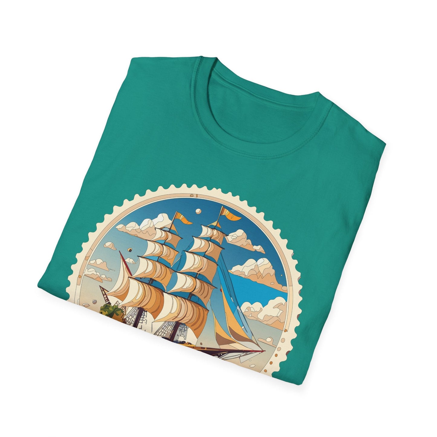 Nautical Ship Frigate Vessel T Shirts Unisex Tee Shirt Softstyle 64000 Ring Spun Cotton Comfort