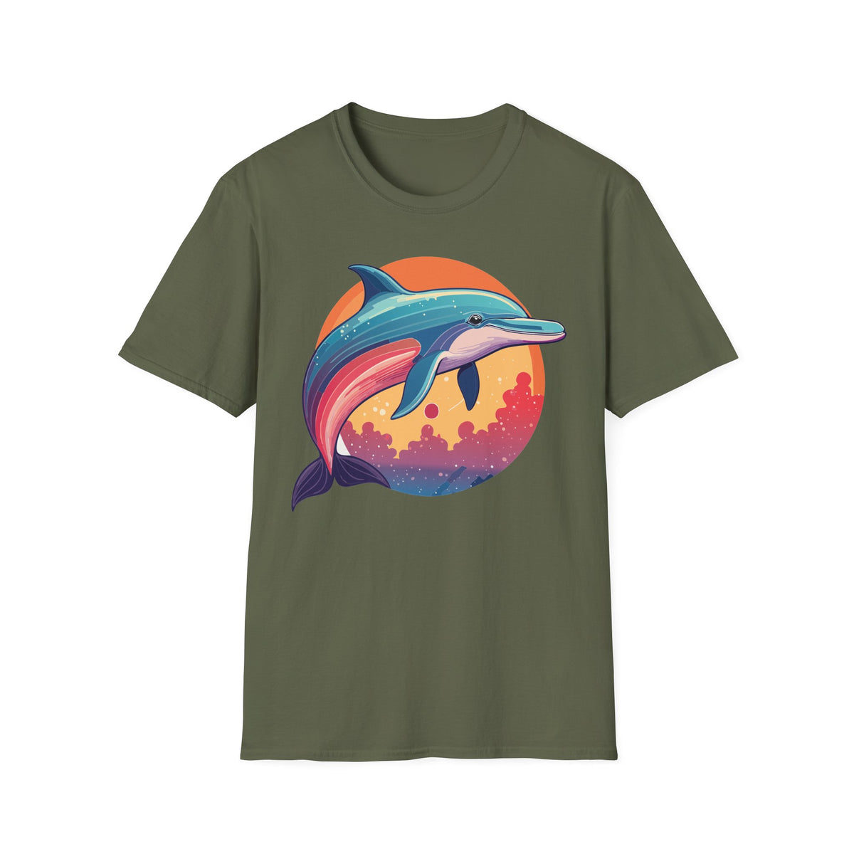 Colorful Retro Dolphin Tee | T-Shirt