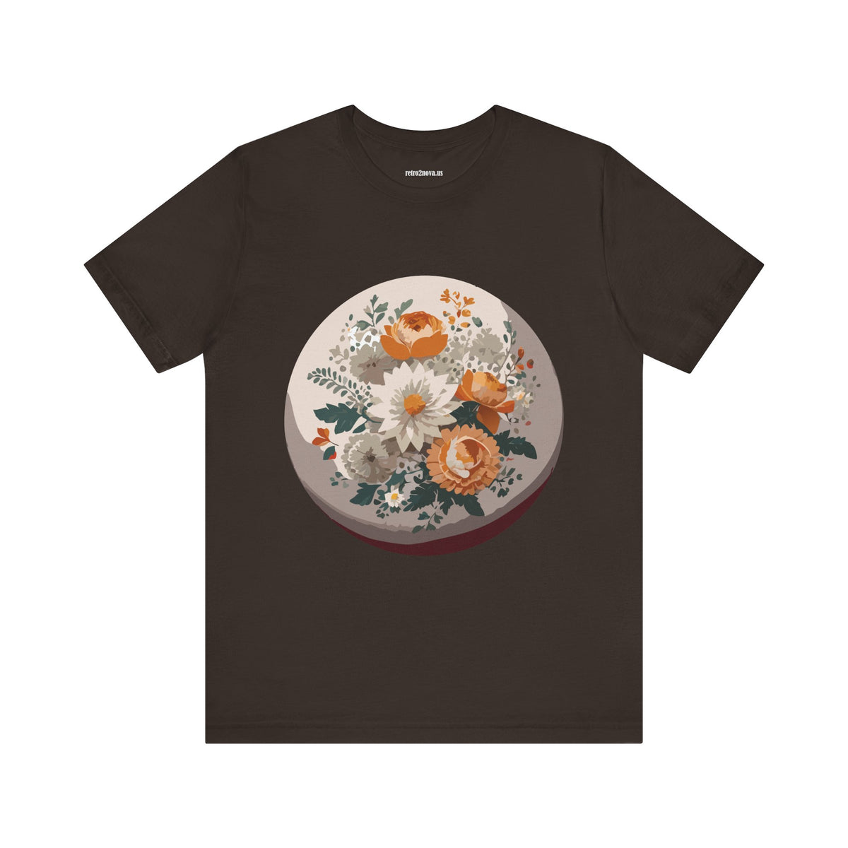 Floral Graphic Unisex Cotton Bella+Canvas Tee with Flowers Design ab105