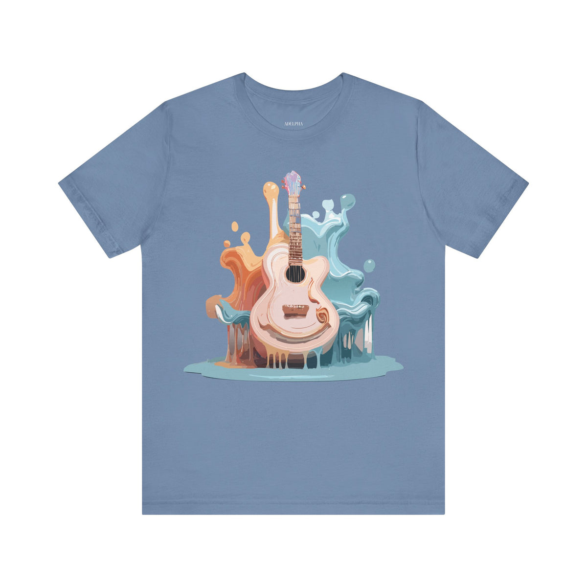 Music Graphic Unisex Cotton Bella+Canvas Tee with Art Design m129
