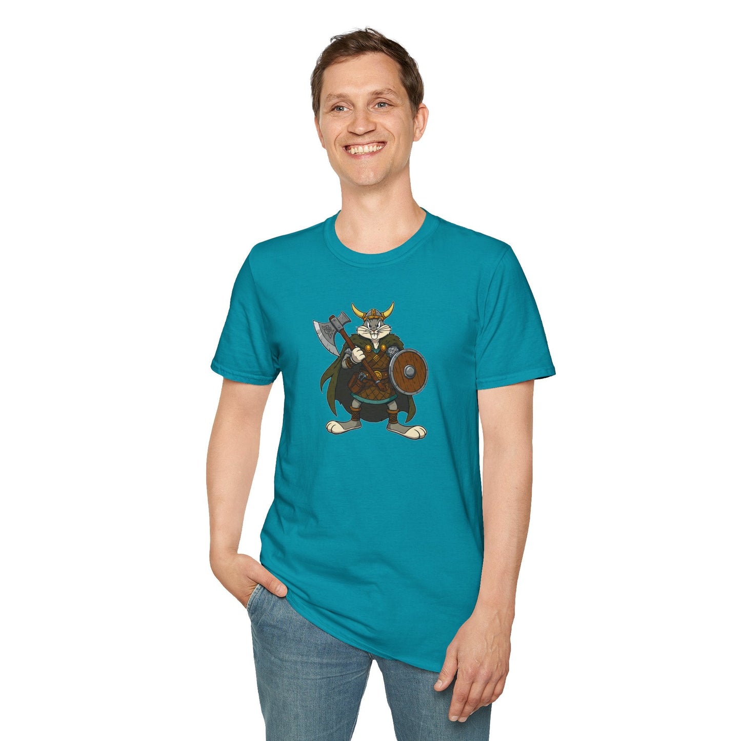 Bugs Bunny T Shirt Cartoon Design Unisex Graphic Tee Gildan Softstyle 64000 Animation Artwork