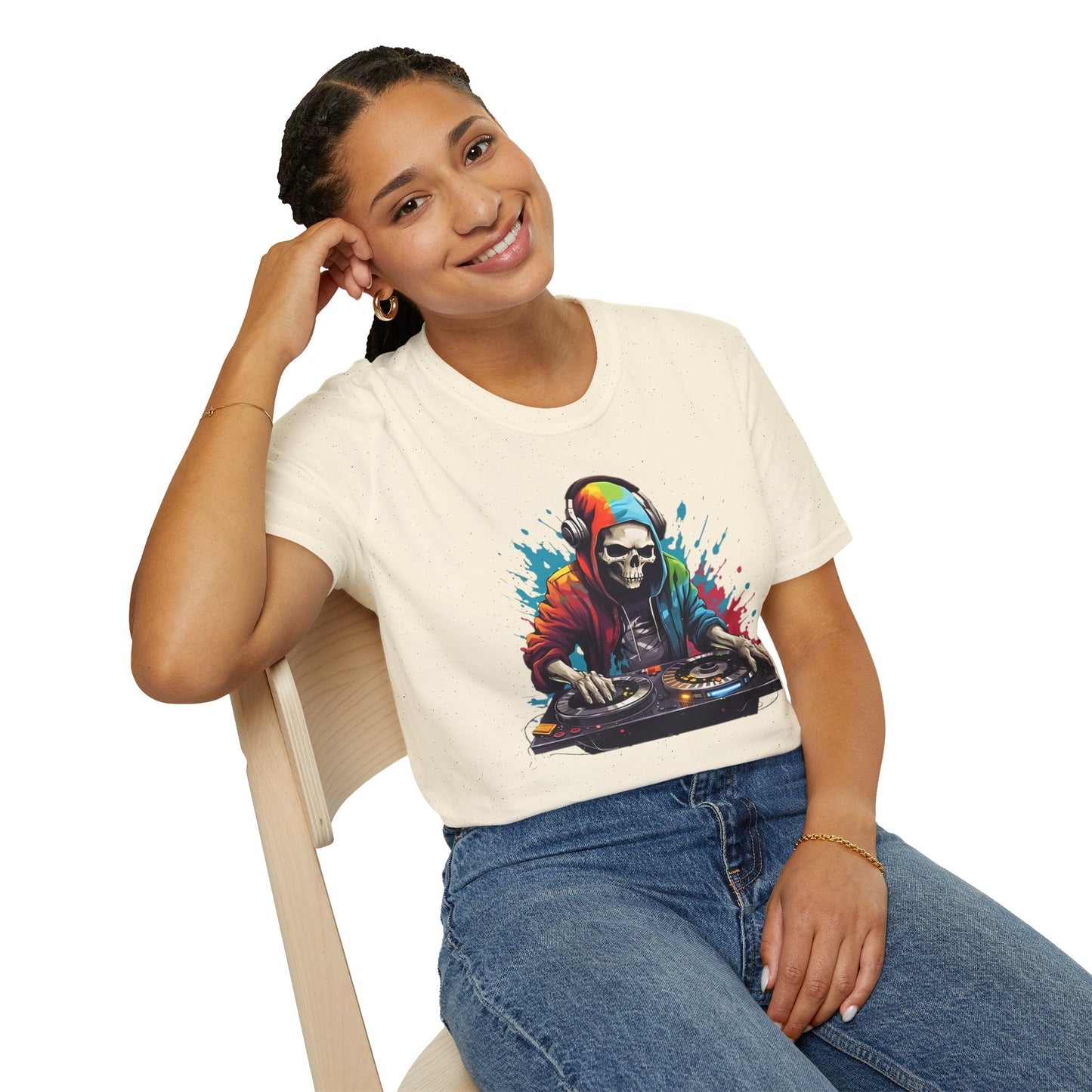 Skull T Shirt Unisex Skeleton Tee 100 Cotton Softstyle Gildan 64000 Graphic Tee Artwork