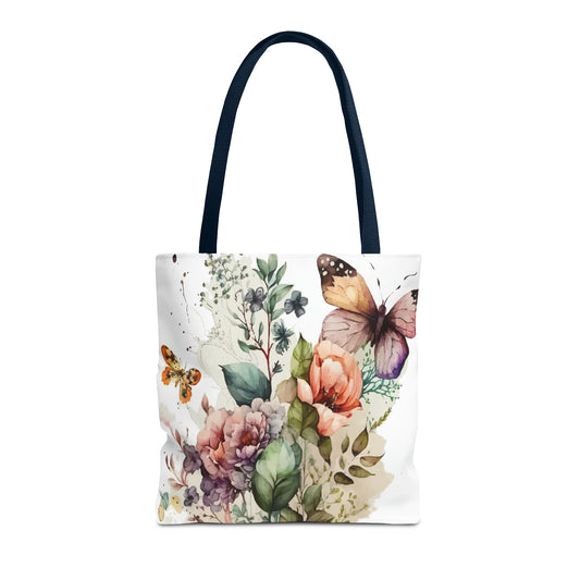 Canvas Bag with Butterfly Prints