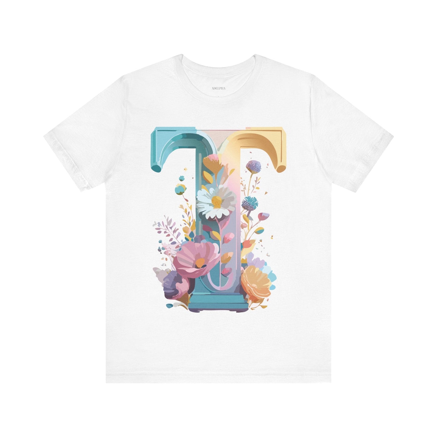 Unisex Letter T Shirt Graphic Tee With Vintage Adelpha Artwork Premium Comfort And Everyday Style