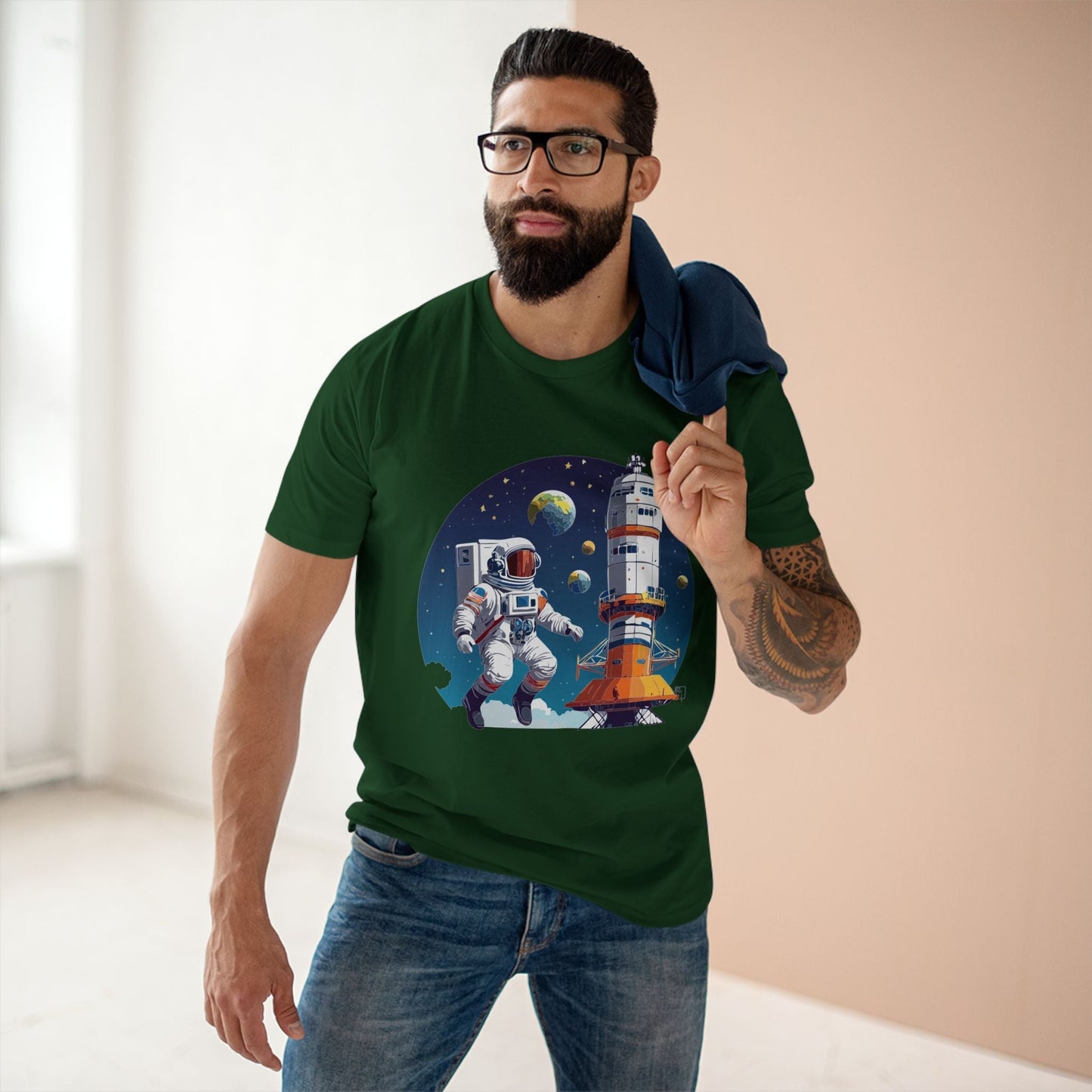 Cosmos Astronaut Shirt Unisex Premium Cotton Tee With Original Space Art Design From Retro2Nova
