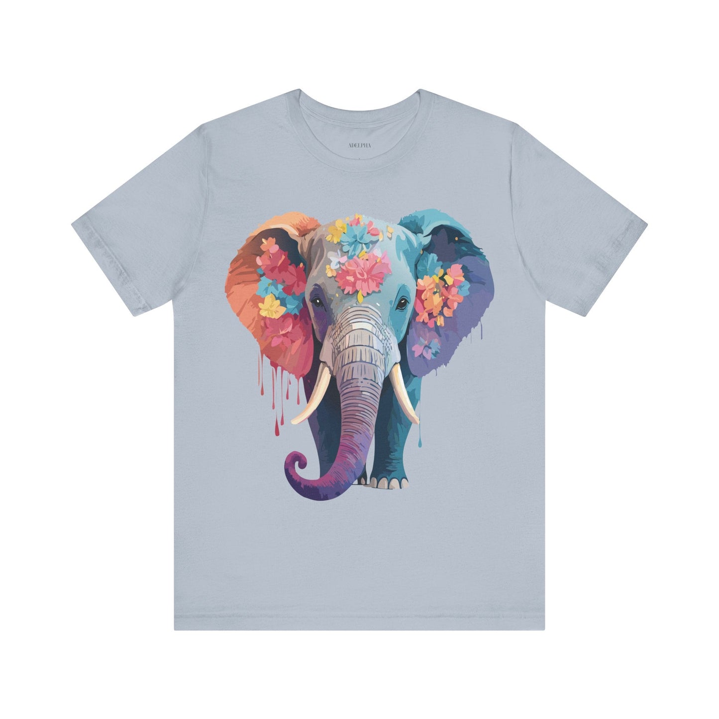 Elephant Graphic Tee By Adelpha Unisex Short Sleeve Shirt With Vintage Artwork Design