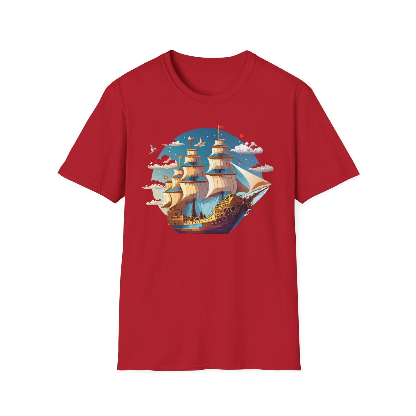 Ship T Shirts Frigate Vessel Tee Shirt Unisex Gildan Softstyle 64000 Cotton Tee Comfort Fit