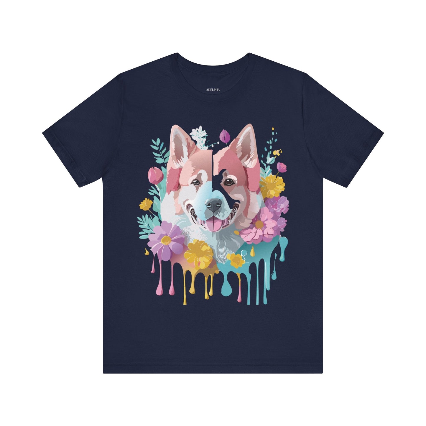 Dog Shirt Graphic Tee Unisex Short Sleeve Adelpha Art Design Vintage Inspired Artwork Edition