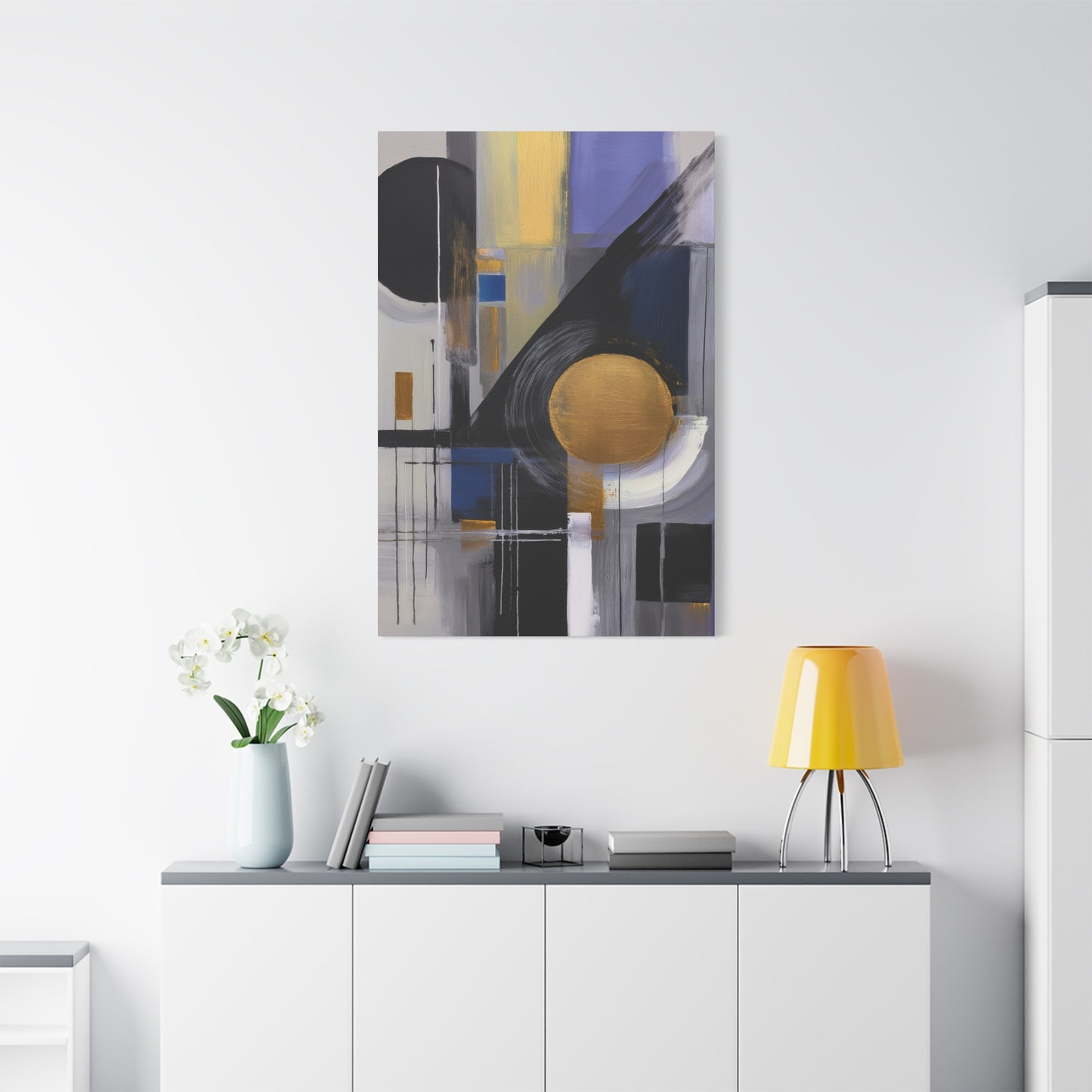 Purple Abstract Painting Print Canvas 20x24,20x30,24x30, 24x32,24x36,30x40, 32x48,36x48,40x60 Pine-Wood Inner Frame ABS-32