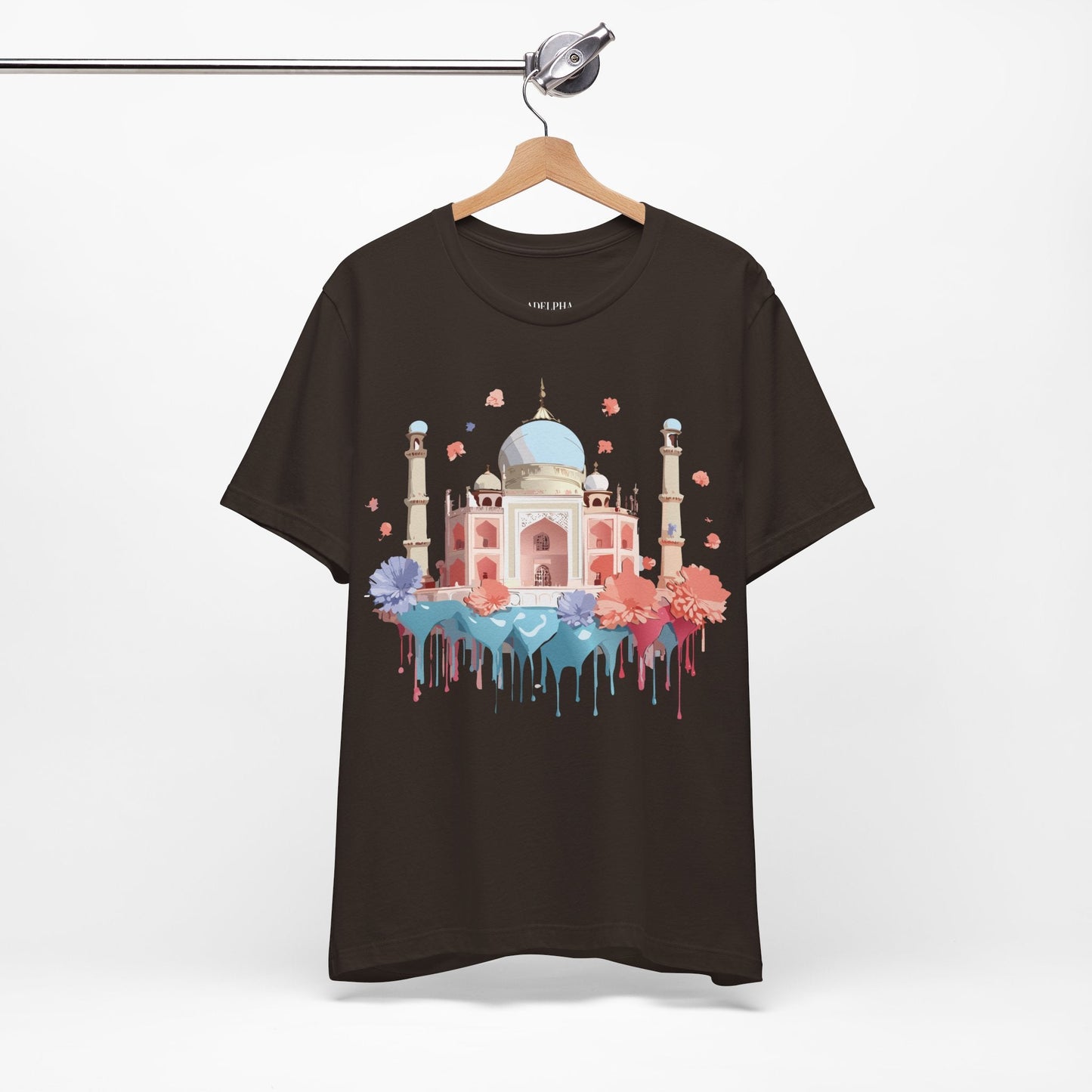 Taj Mahal Graphic Tee Unisex Short Sleeve Shirt By Adelpha Vintage Inspired Artwork