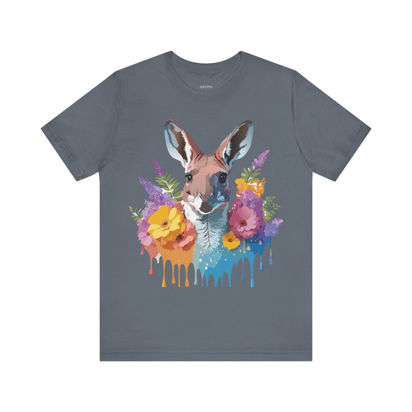 Kangaroo Graphic Tee Unisex Jersey Short Sleeve Adelpha Vintage Inspired Artwork Casual Wear