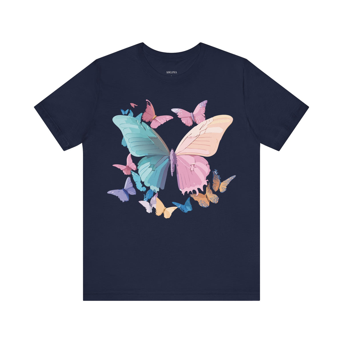 Butterfly Graphic Unisex Cotton Bella+Canvas Tee with Art Design n66