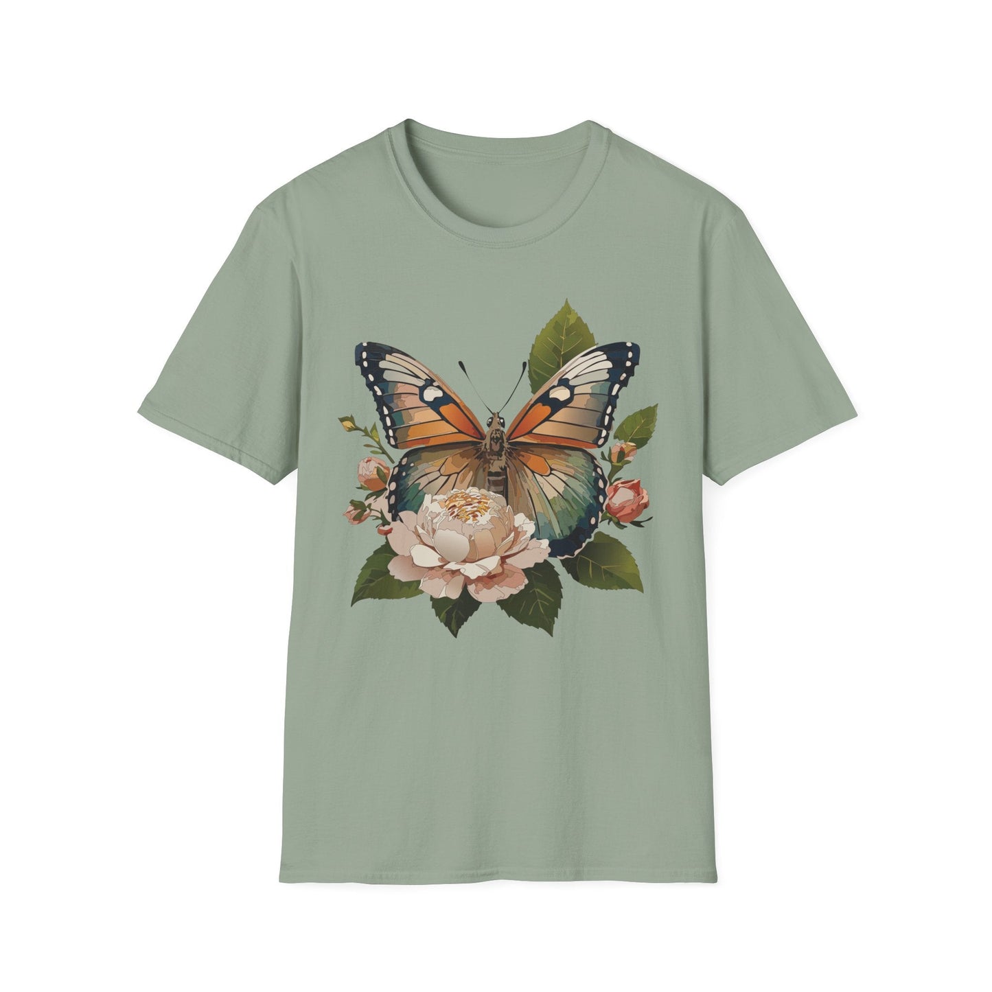 Monarch Butterfly Shirt Unisex Softstyle Cotton Tee Short Sleeve Gildan 64000 Everyday Wear