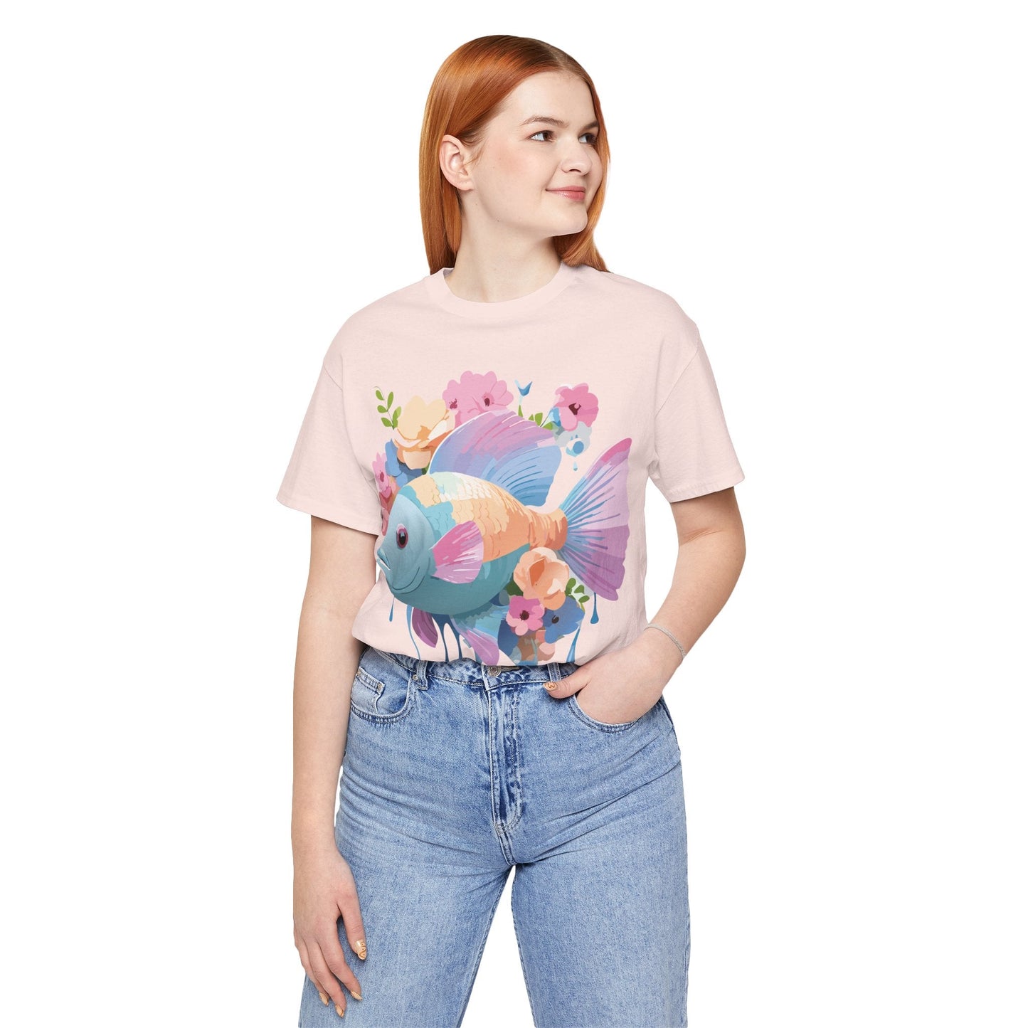 Fish Graphic Unisex 100 Cotton Vintage Artwork Tee 1