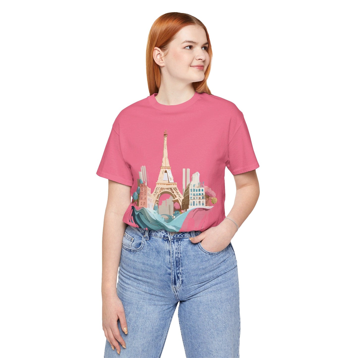 Paris Tourist Shirt Unisex Graphic Tee With Vintage Inspired Artwork Adelpha Art Design