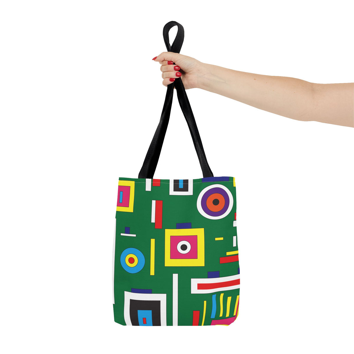 Bolsa de lona con estampados abstractos 