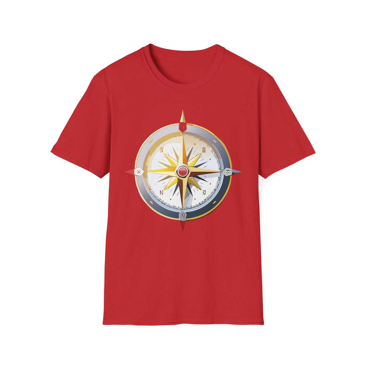 Nautical Compass T-Shirt | Adventure Travel Graphic Design Unisex 100 Cotton Gildan T-Shirt