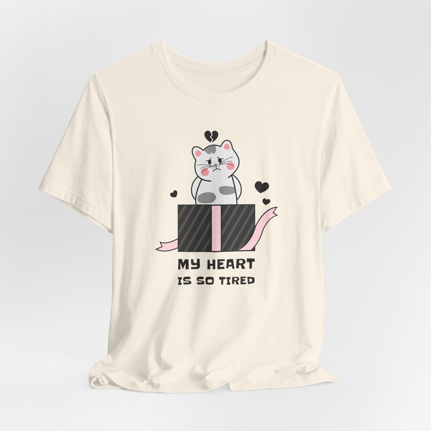 Cat Heart T-Shirt, Love T-Shirt, Tee Shirts with Animals, Valentine Day Shirt 16