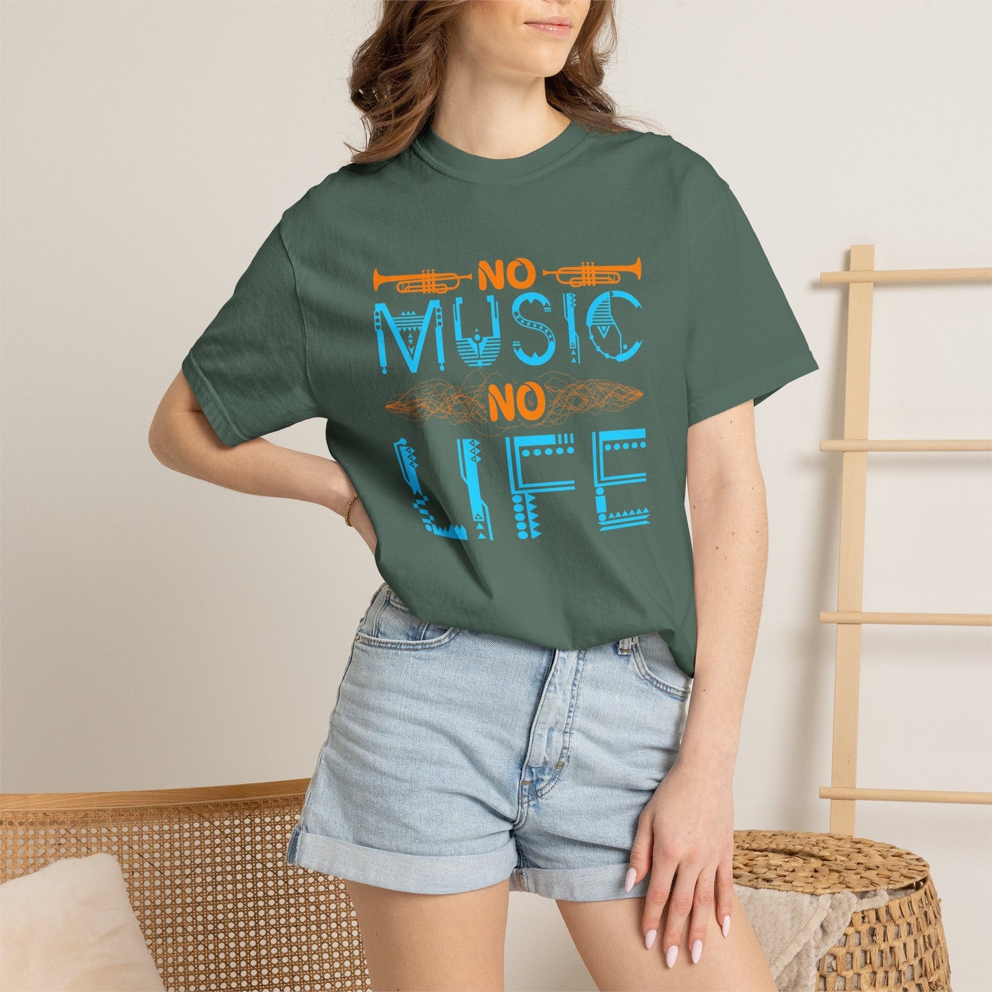 Music Graphic Design Unisex Cotton T-shirt  077