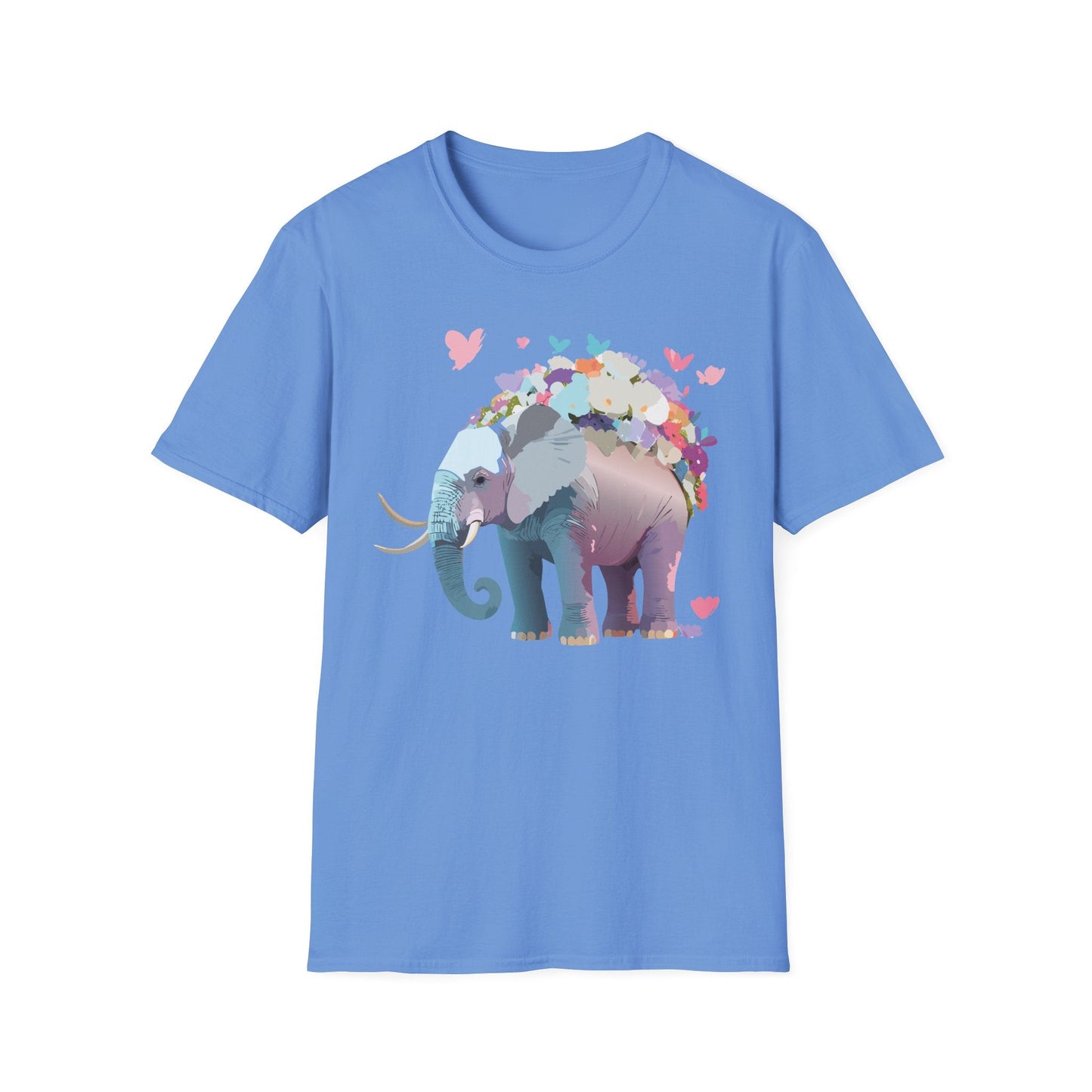 Elephant Graphic T Shirt Unisex Cotton Softstyle Tee Gildan 64000 Elephant Design For Animal Lovers
