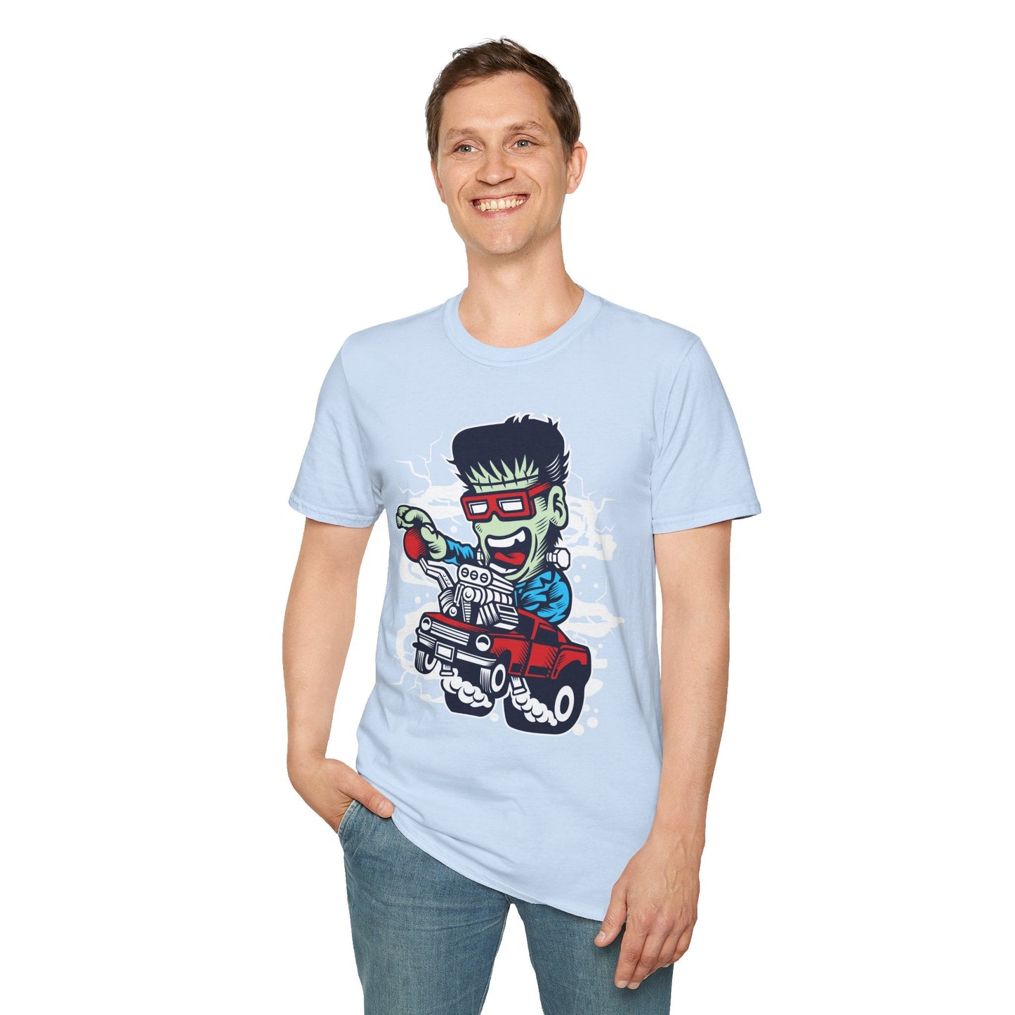 Cartoon T Shirt Animation Tee Funny Unisex Softstyle Gildan 64000 100 Percent Cotton