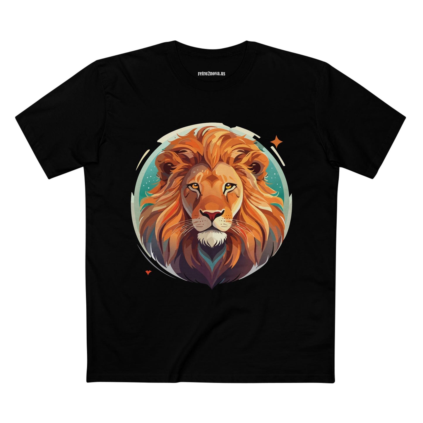 Unisex Lion Shirt With Original Art Design Premium Cotton Tee By Retro2Nova For Soft Breathable Everyday Comfort