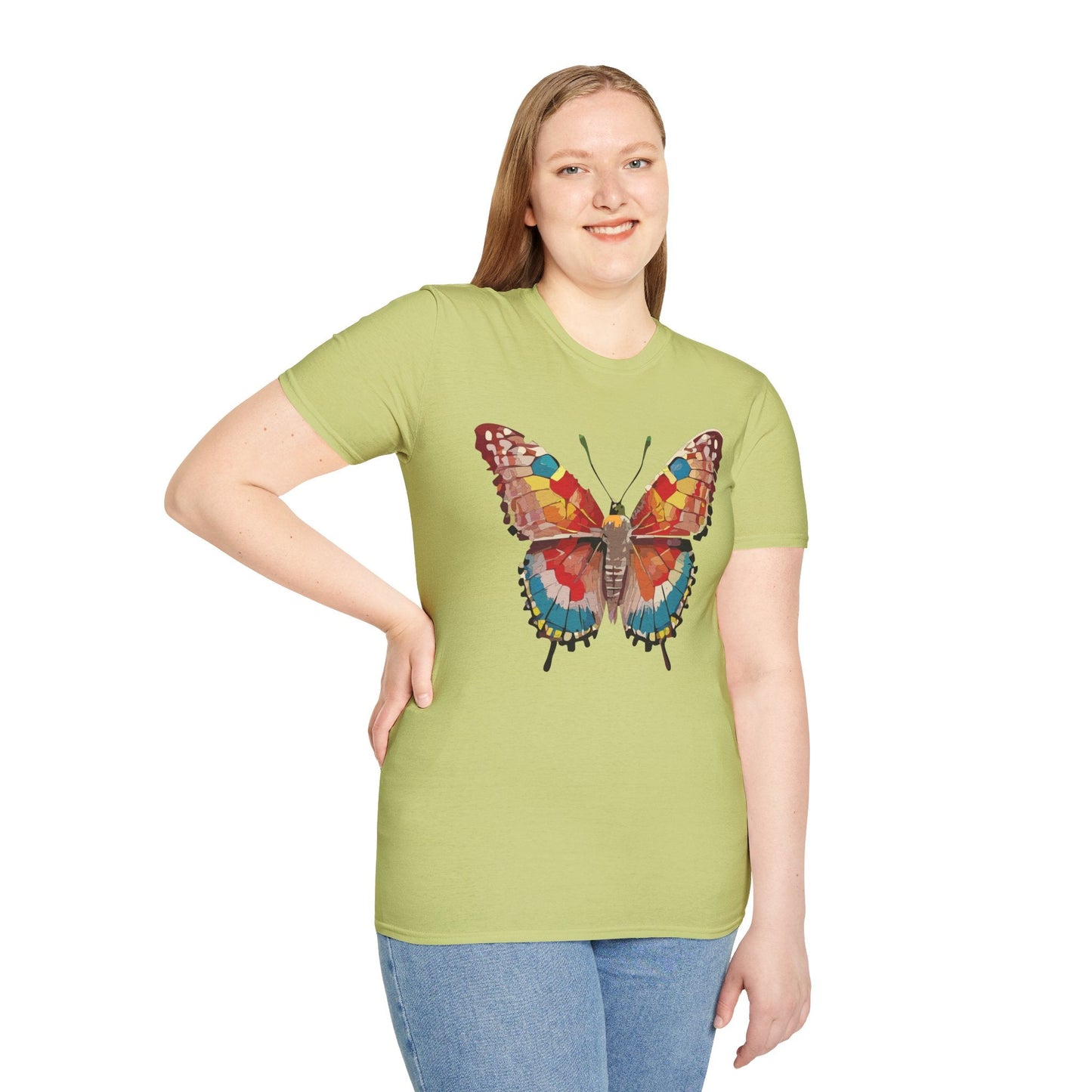Butterfly Shirt Unisex Monarch Tee Softstyle 100 Percent Ring Spun Cotton Quality Gildan 64000