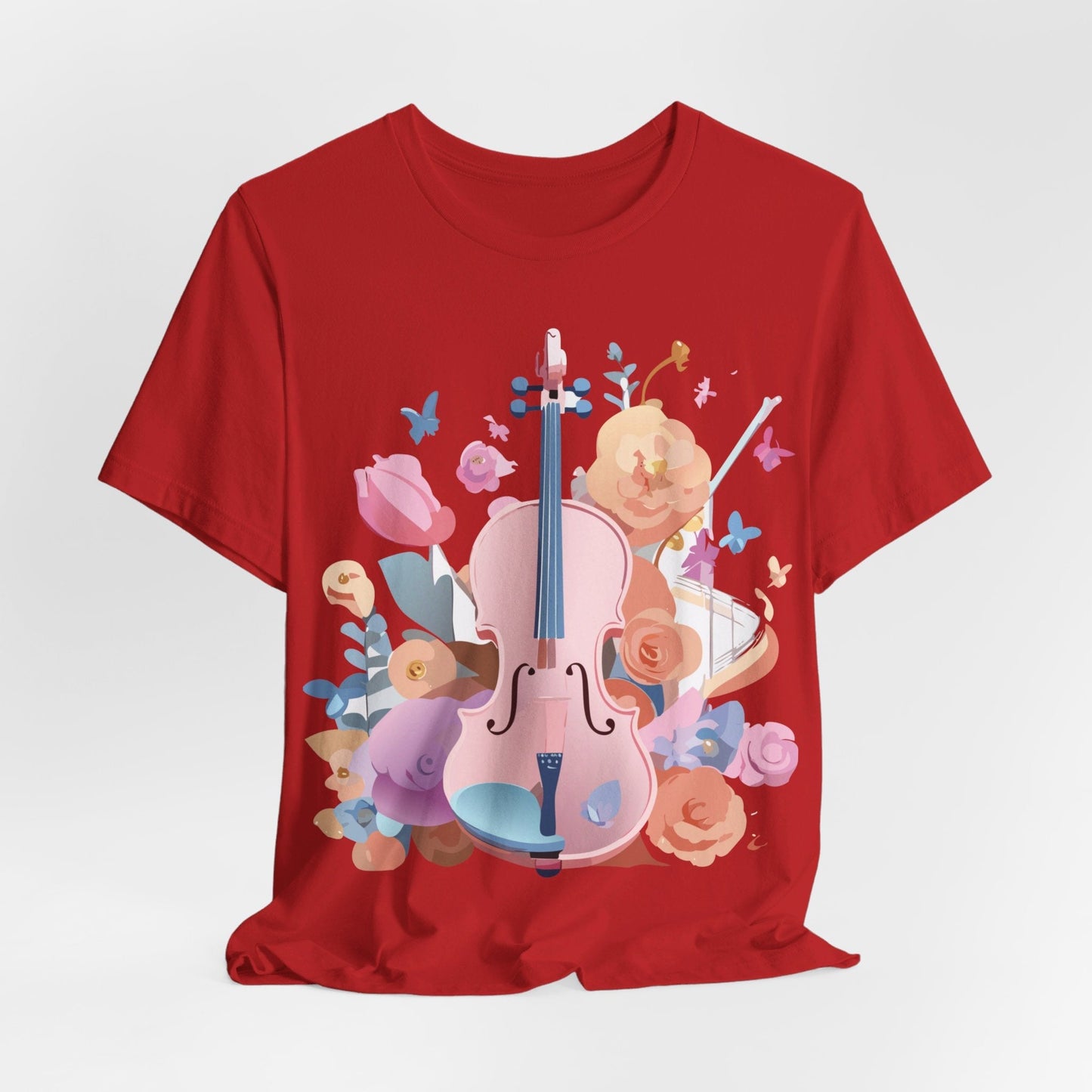 Music Graphic Unisex 100 Cotton Vintage Art with Musical Elements Tee 9