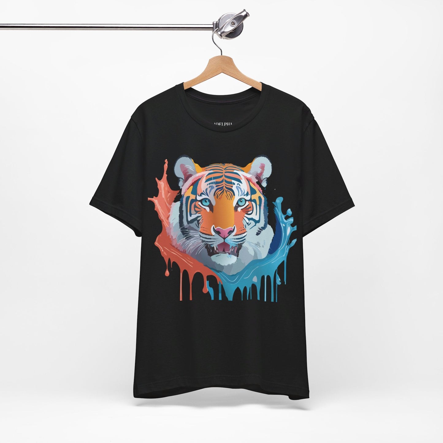 Tiger Graphic Tee Unisex Jersey Short Sleeve With Vintage Inspired Artwork By Adelpha