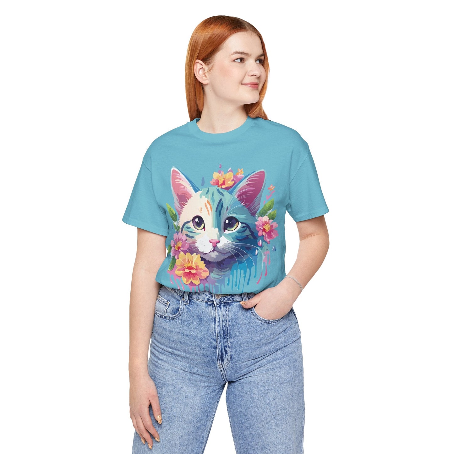Cat Graphic Tee Unisex Shirt Adelpha Vintage Inspired Short Sleeve