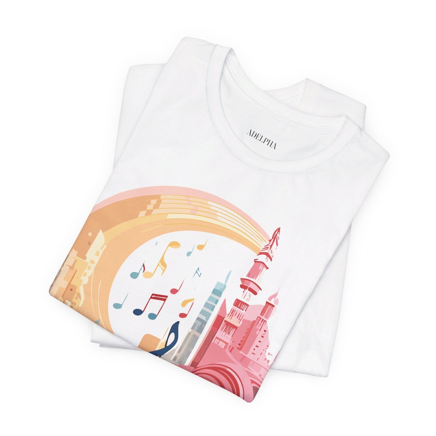 Music Graphic T Shirt Unisex Jersey Short Sleeve Art Design by Adelpha Vintage Inspired Tee