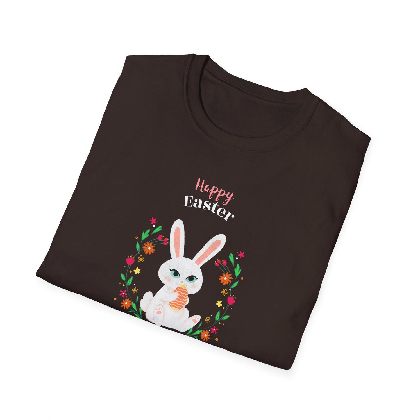 Easter Bunny T Shirt Unisex Gildan Softstyle Tee 100 Percent Ring Spun Cotton Easter Design