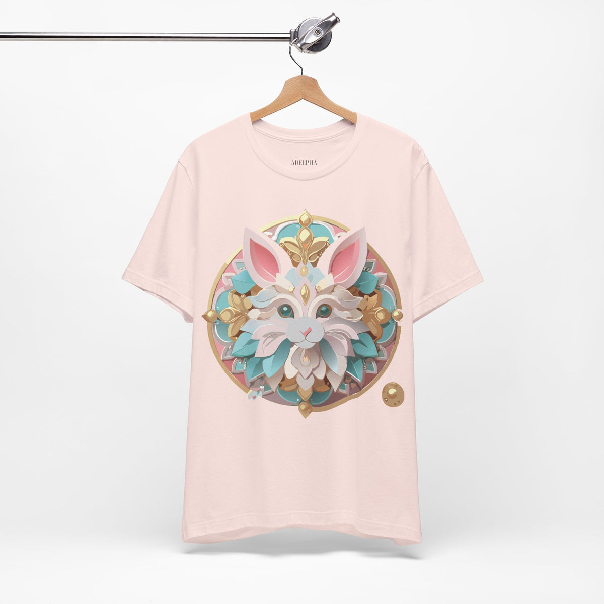 Medallion Graphic Unisex Cotton Bella+Canvas Tee with Art Design d37