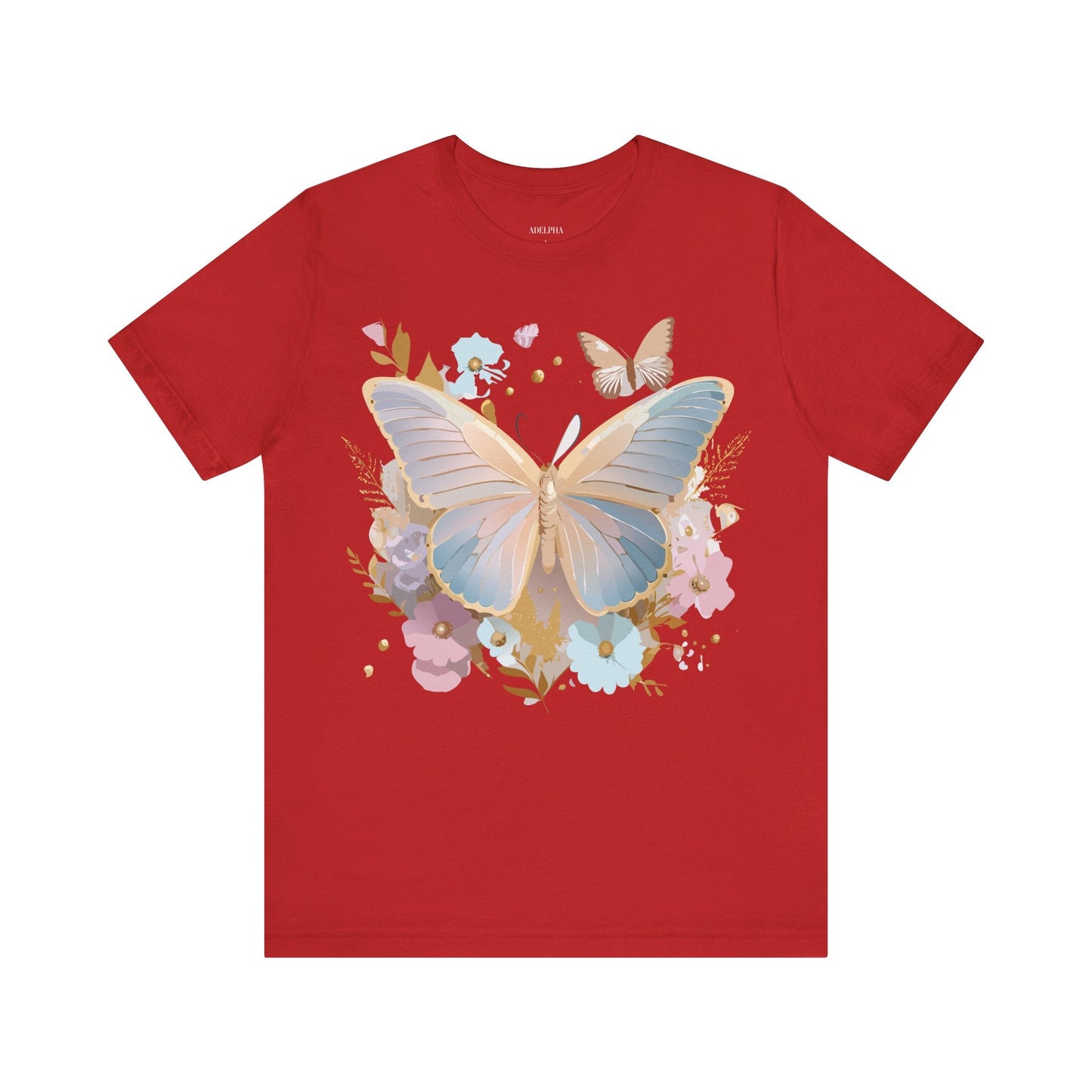 Butterfly Graphic T Shirt Unisex Vintage Artwork Tee By Adelpha