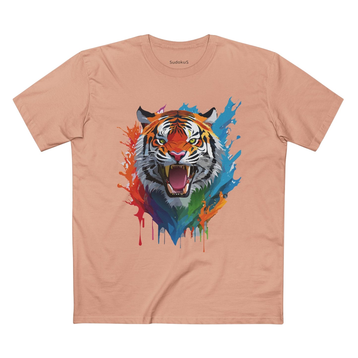 Tiger Graphic Unisex 100 Cotton Staple Tee with Animal Design Artwork 31