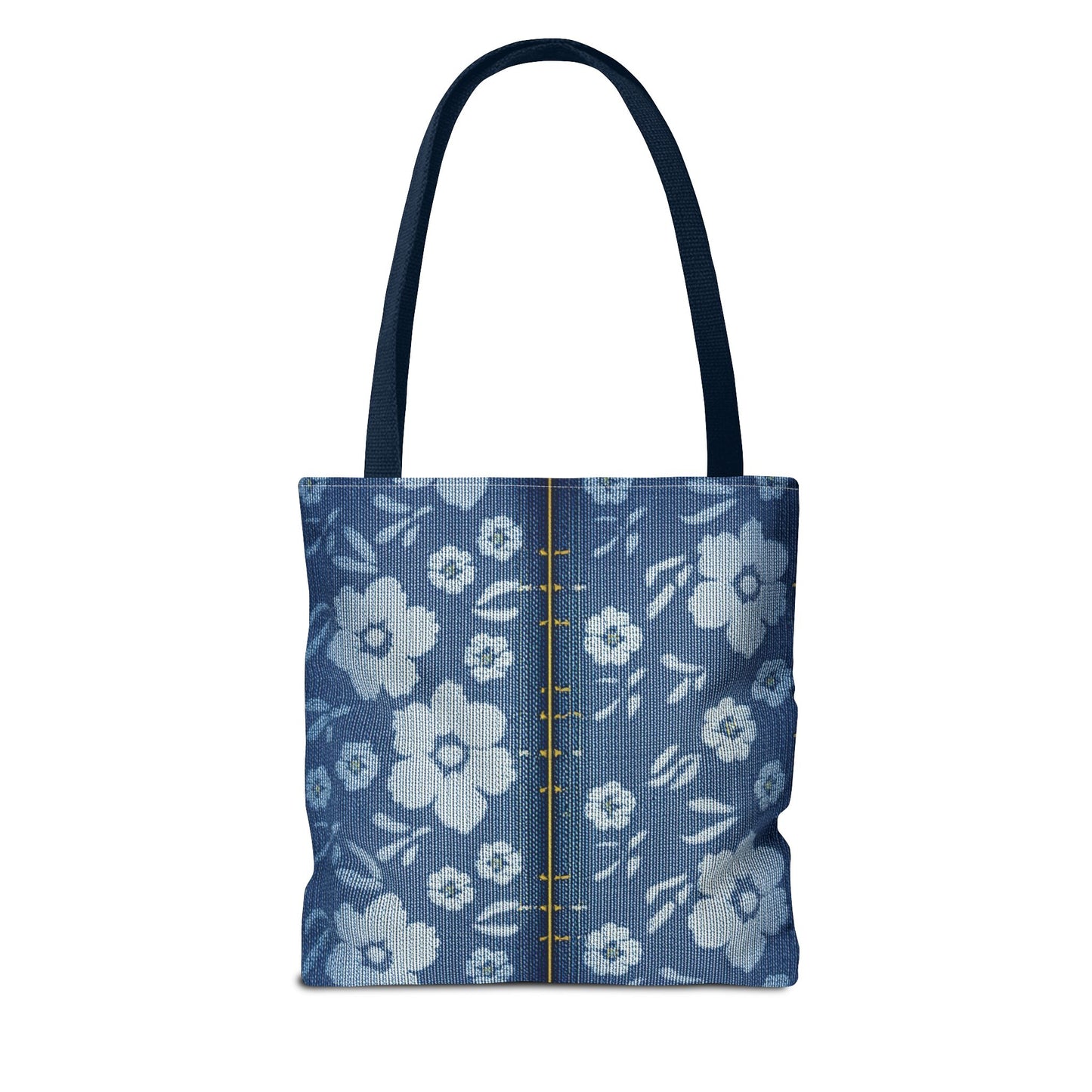 Denim Fabric Imitation Print Unisex Canvas Bag Poly Spun 3 Sizes Tote Bag 118
