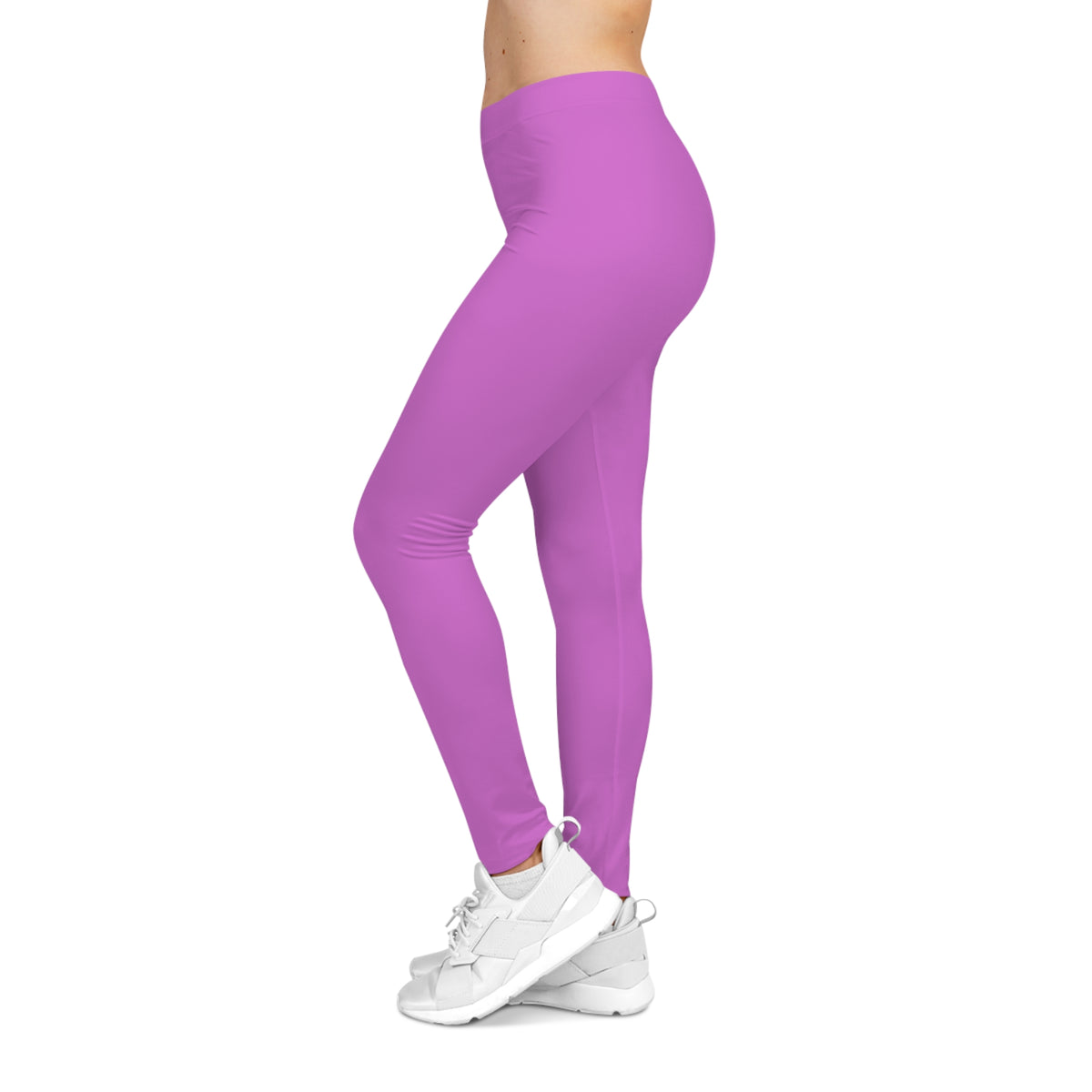 Orchid Pink Color Women's Poly-Span Casual Leggings XS-2XL