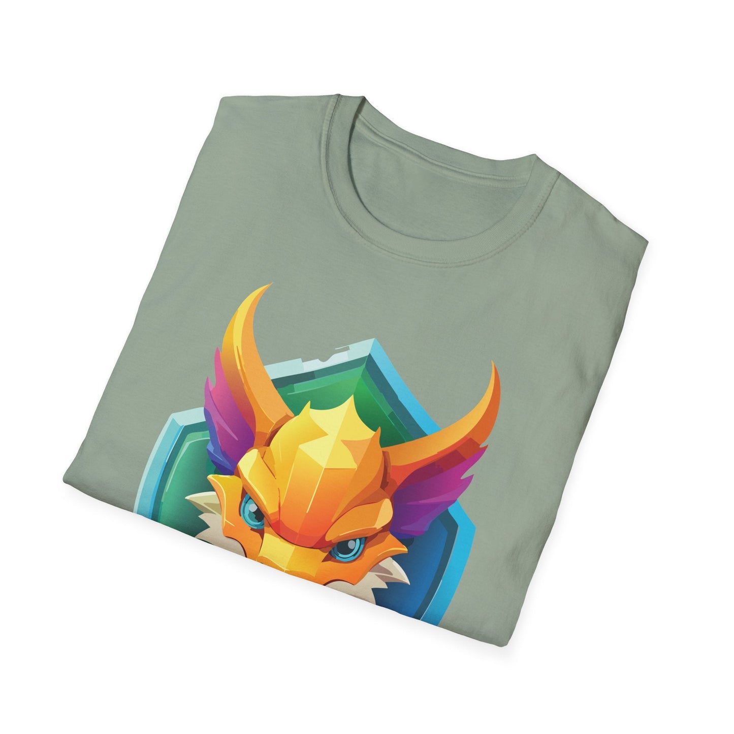 Dragon Graphic Unisex Cotton Softstyle Art Design Tee With Animals 11