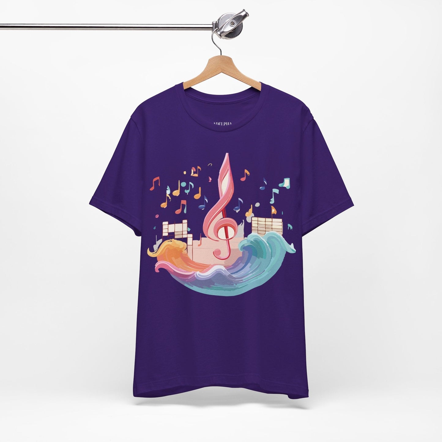 Adelpha Music Graphic T Shirt Unisex Short Sleeve Tee Vintage Inspired Art Design Premium