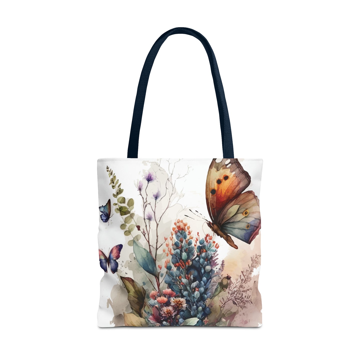 Bolsa de lona con estampado de mariposas 