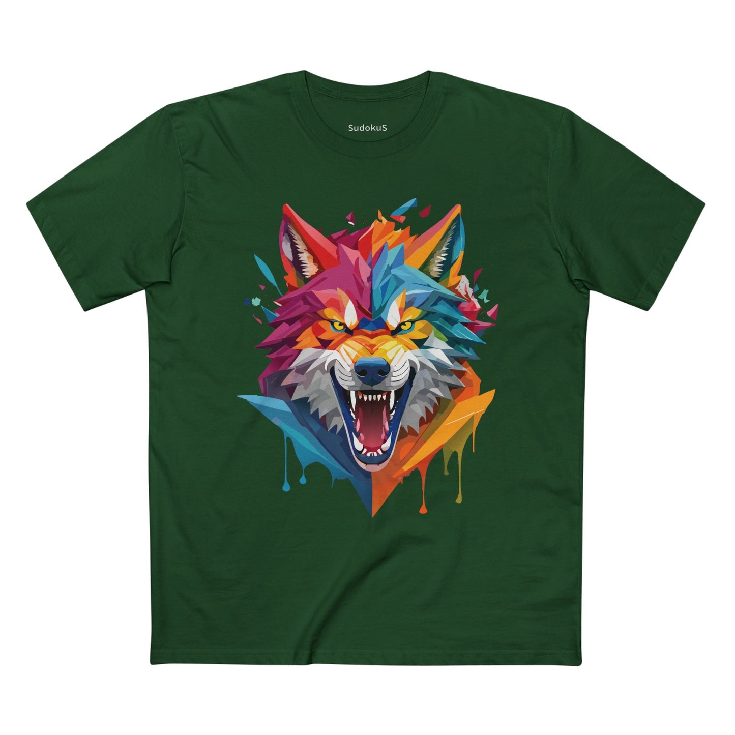 Wolf Graphic Unisex 100 Cotton Staple Tee with Animal Design Artwork 16