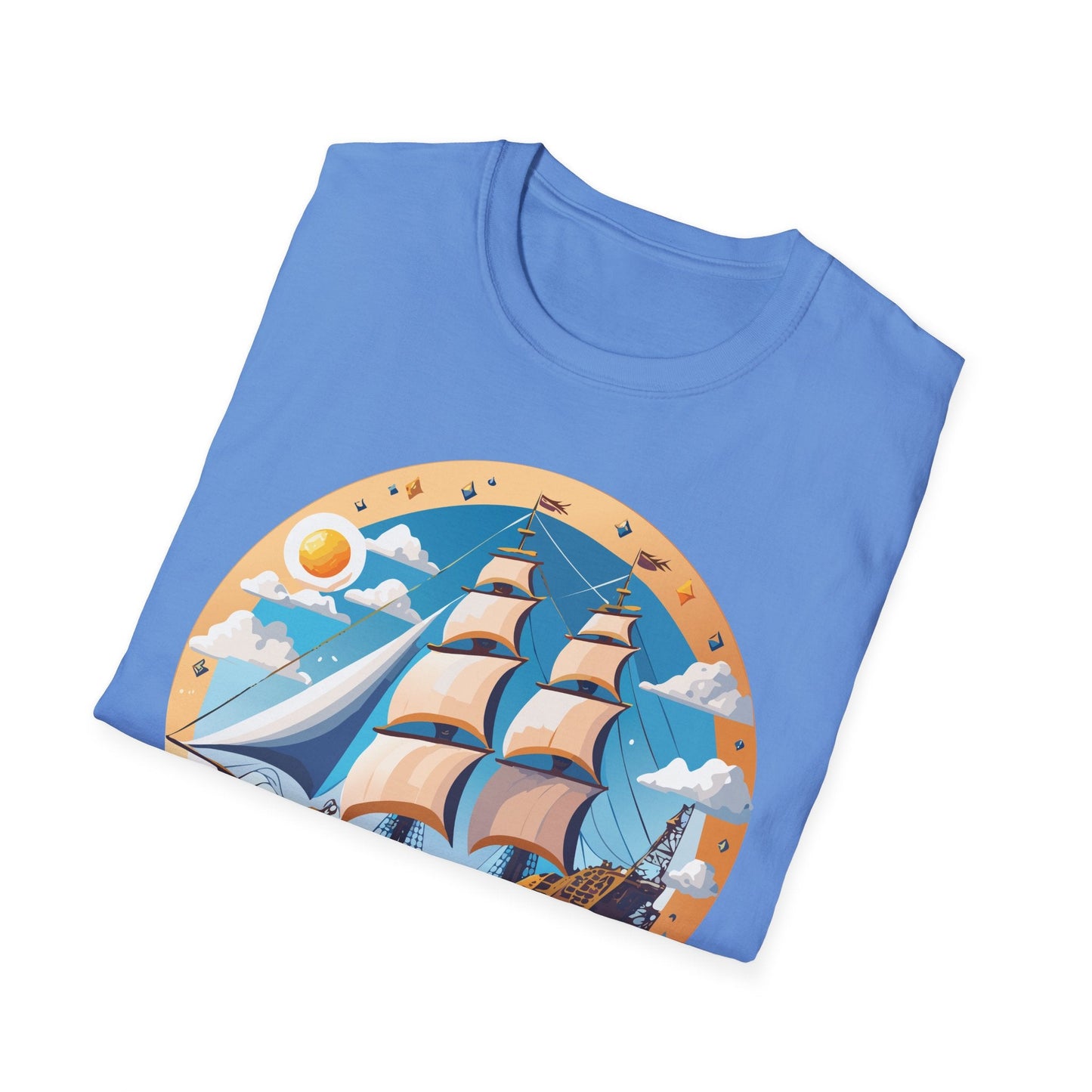 Unisex Nautical Frigate Ship T Shirt Vessel Tee Gildan Softstyle 64000 100 Percent Ring Spun Cotton