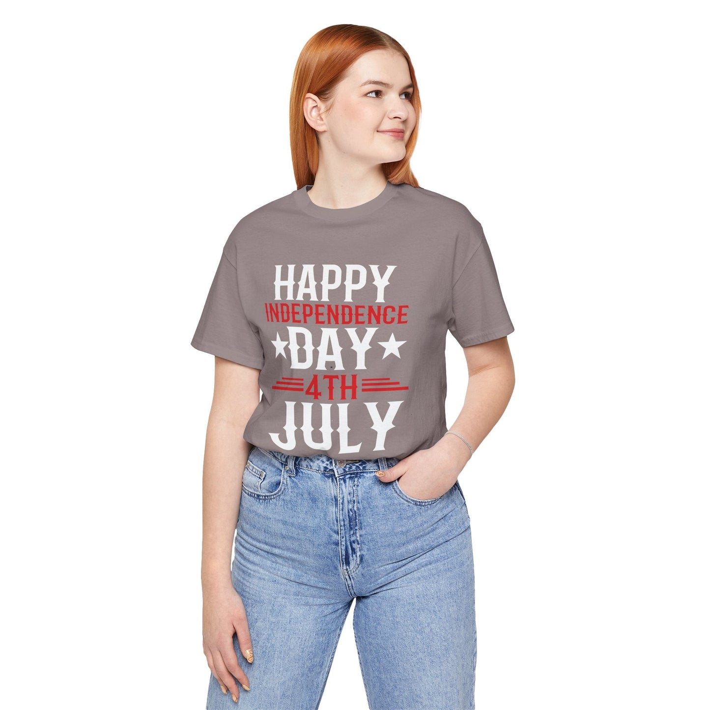 Happy Independence Day Graphic Unisex Cotton T-Shirt 016